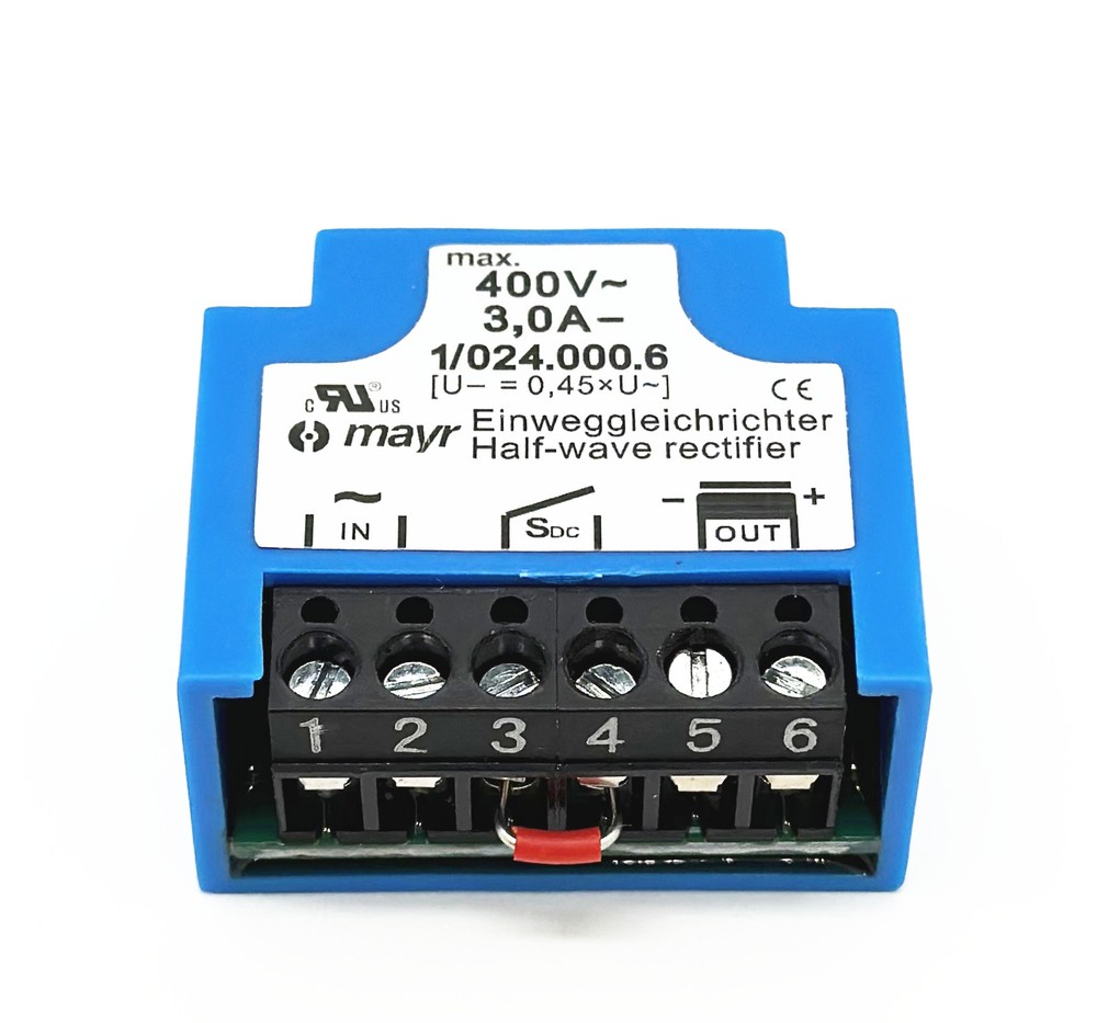 Mayr 1/024.000.6 400V 3,0A Half wave Rectifier Einweggleichrichter module