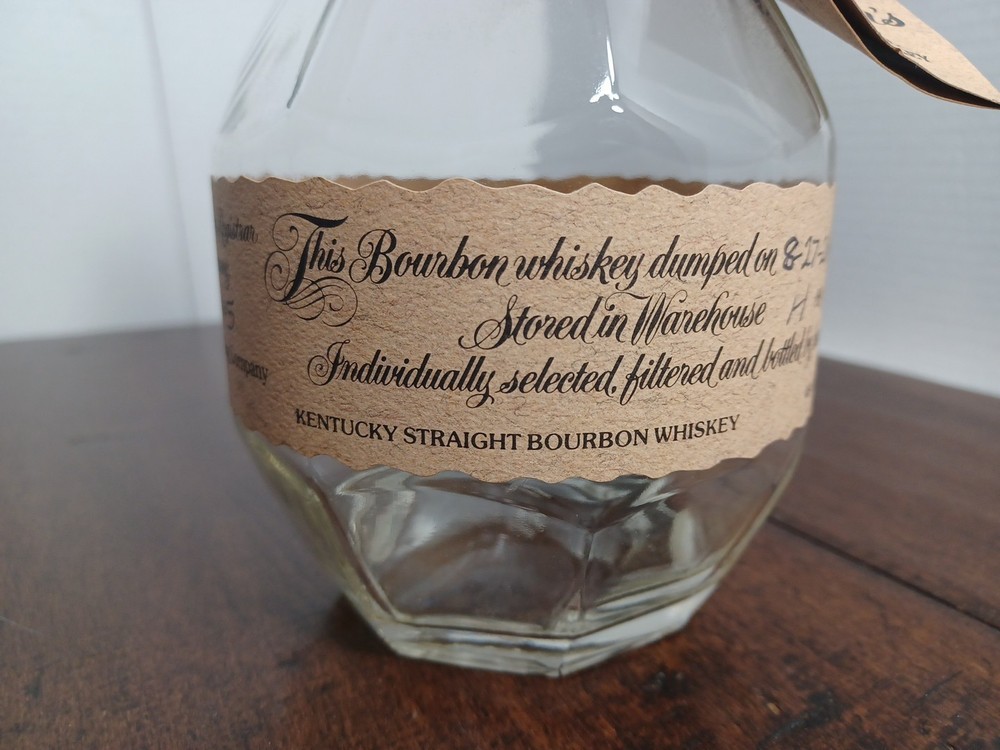 Blantons Bourbon Empty Bottle with Stopper (Letter O)