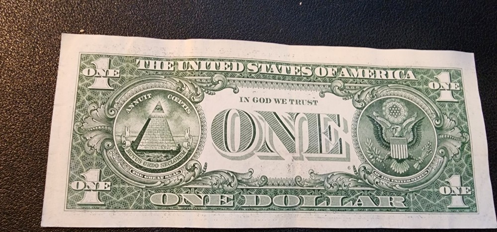 2021 $1 Dollar Bill Misaligned Off Center Cut Error