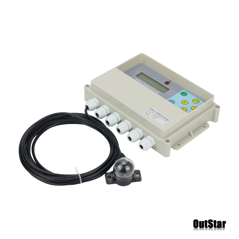 2-Axis Solar Tracker Controller Auto Solar Tracking w/ Remote Wind Sensor #sz