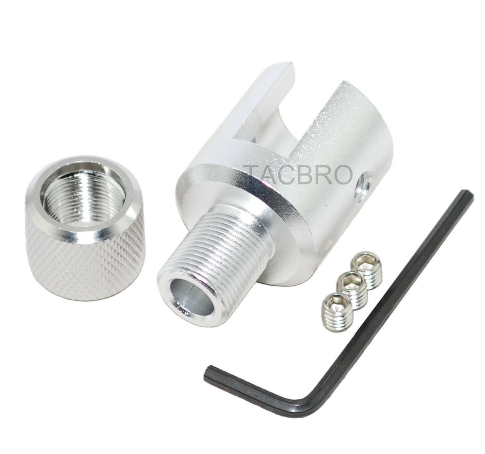 Anodized Silver Ruger 1022 1/2x28 Muzzle Adapter Set