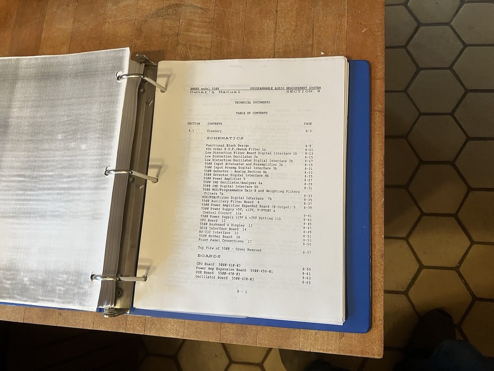 Amber Electro 5500 Audio Programmable Distortion & Noise THD Measurement System