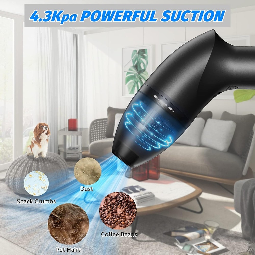 Handheld Computer Vacuum - Cordless & Reusable Hepa Filter