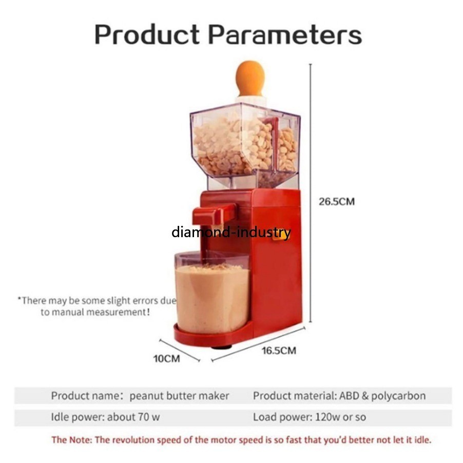 220V Sesame Peanut Butter Maker Nut Grinder Machine Electric Paste Mill