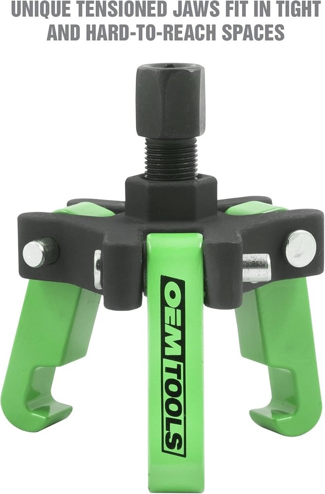 OEMTOOLS 25090 Harmonic Balancer Puller Kit, Adjustable 3-Jaw Puller Fits Most L