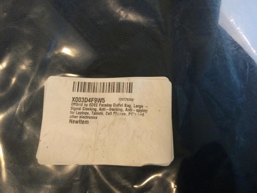 OffGrid Faraday Duffel Bag, Large - Signal Blocking, Anti-tracking