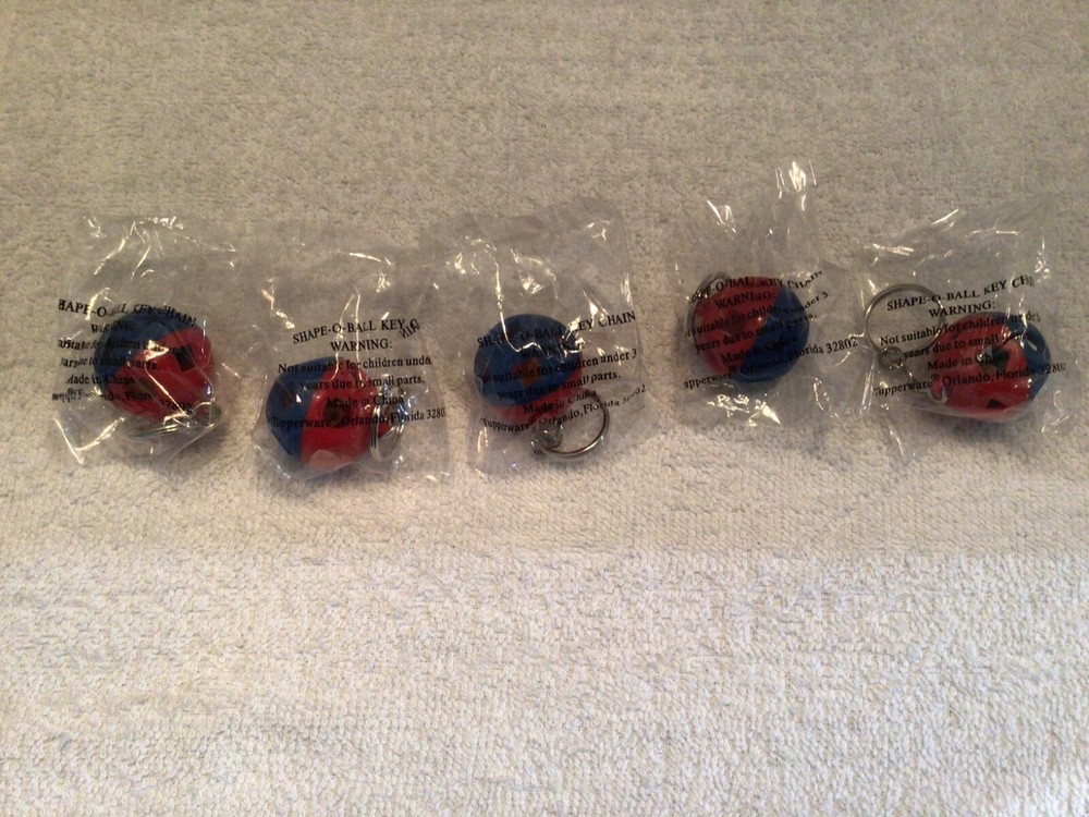 Tupperware Shape-O-Ball Keychain Lot
