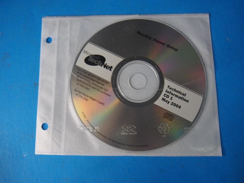 ITHistory (2004/09) IBM PC Software: MICROSOFT TechNet CDs 2004 2003 2002