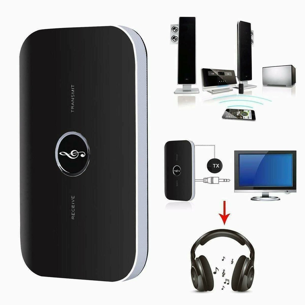 Bluetooth 5.0 Transmitter Receiver 2 IN 1 Wireless Audio 3.5mm Jack Aux Adapter