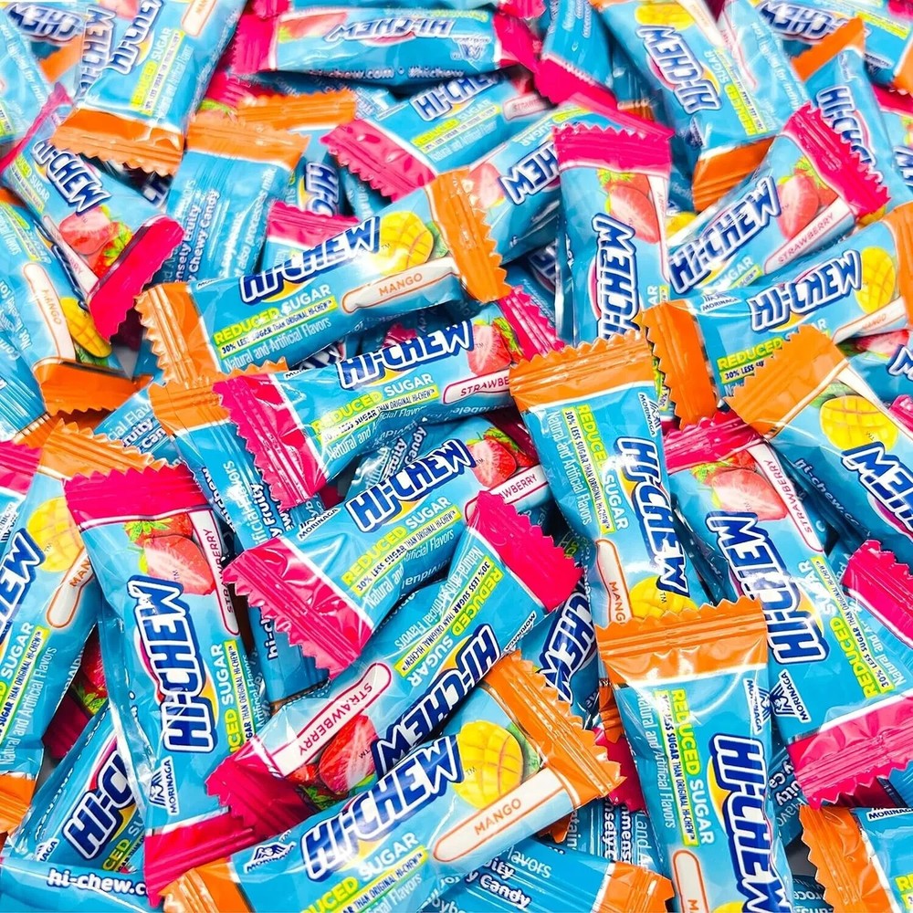 HI-CHEW Mango & Strawberry 30% Reduced Sugar Fruit & Chewy Bulk Candy (2 Pounds)