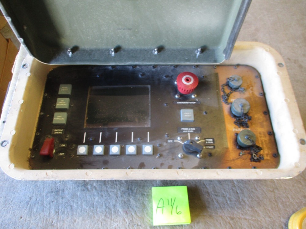 Used Control Panel w/ LED Display Screen, UNTESTED for Military Generator Genset