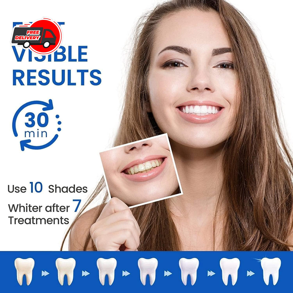 28PCS 5D Teeth Whitening Strips Tooth Rapid Bleaching White Strips Teeth White