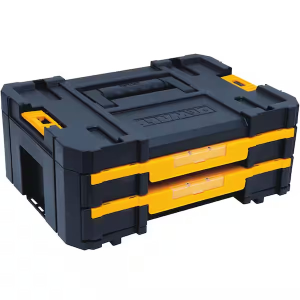 DEWALT TSTAK IV 7 in. Stackable 18-Compartment Double Shallow Drawer