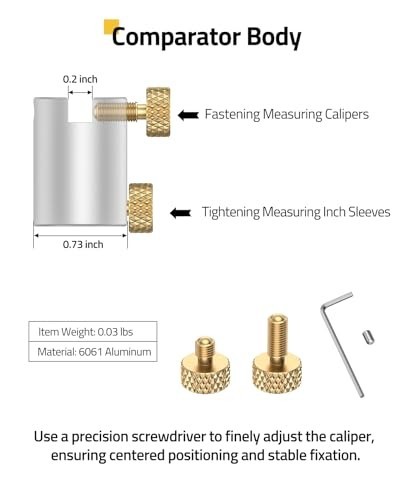 Headspace & Seating Depth Comparator Kit - 14 Inserts, 6 Bushings, Precision Mea