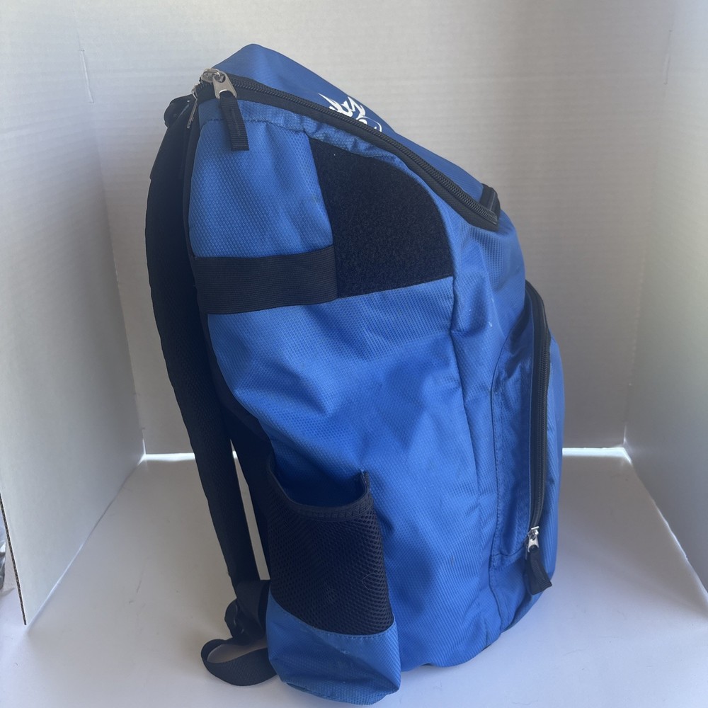 Rawlings Blue Baseball Backpack Bat Compartment 3 Pockets Zip Polyester