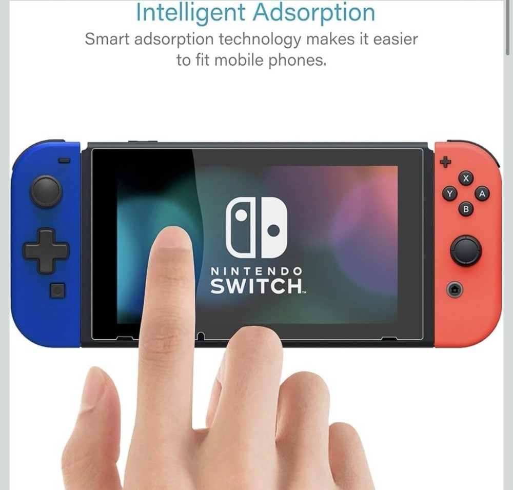 NEW'C 2 Pack Designed for Nintendo Switch Screen Protector Tempered Glass