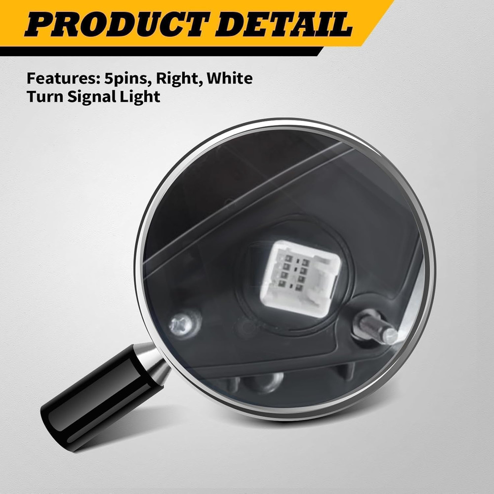 Right Passenger Side Mirror Assembly Compatible with 2011 2012 2013 Optima Mirro