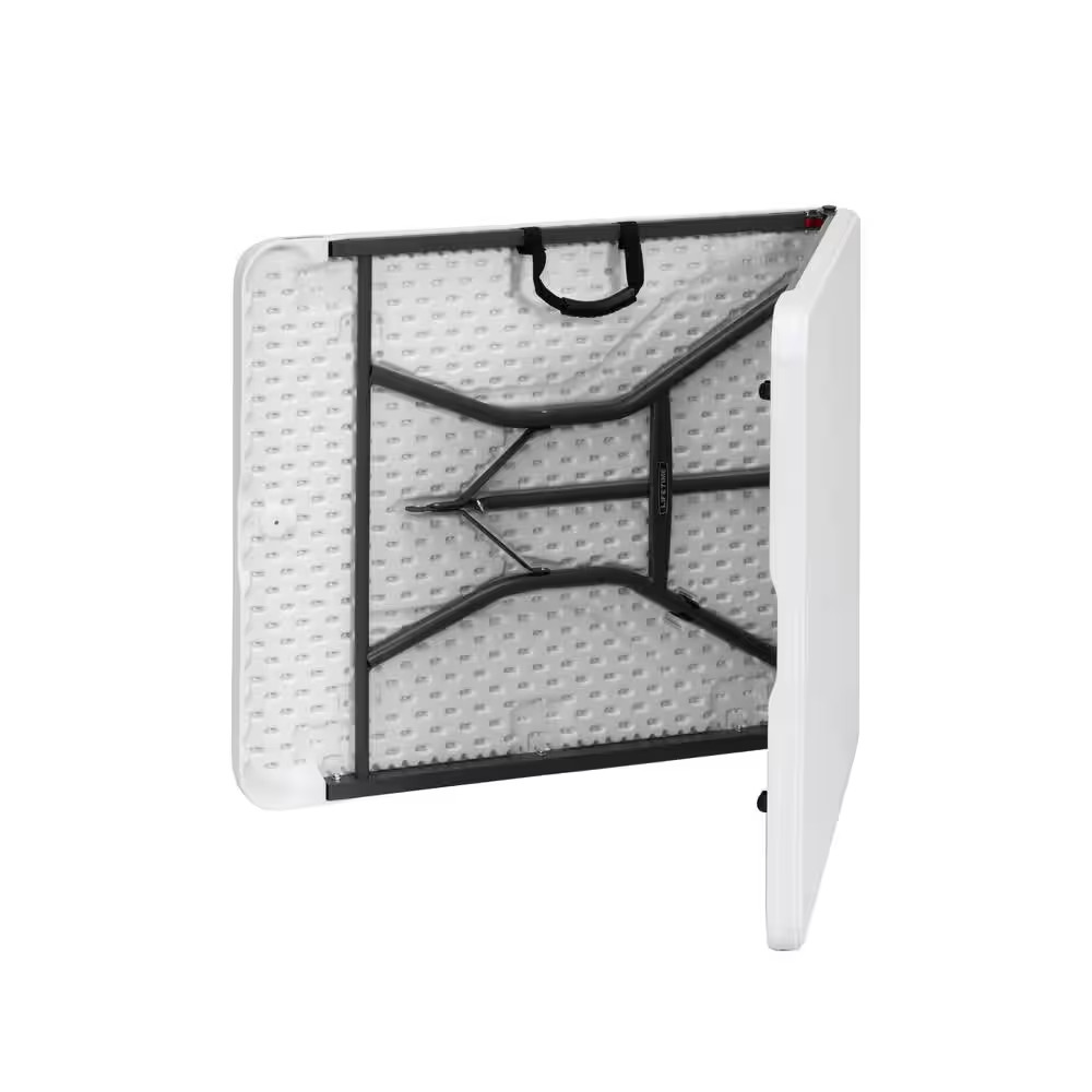 6 Ft. White Plastic Fold-In-Half Table (Light Commercial)