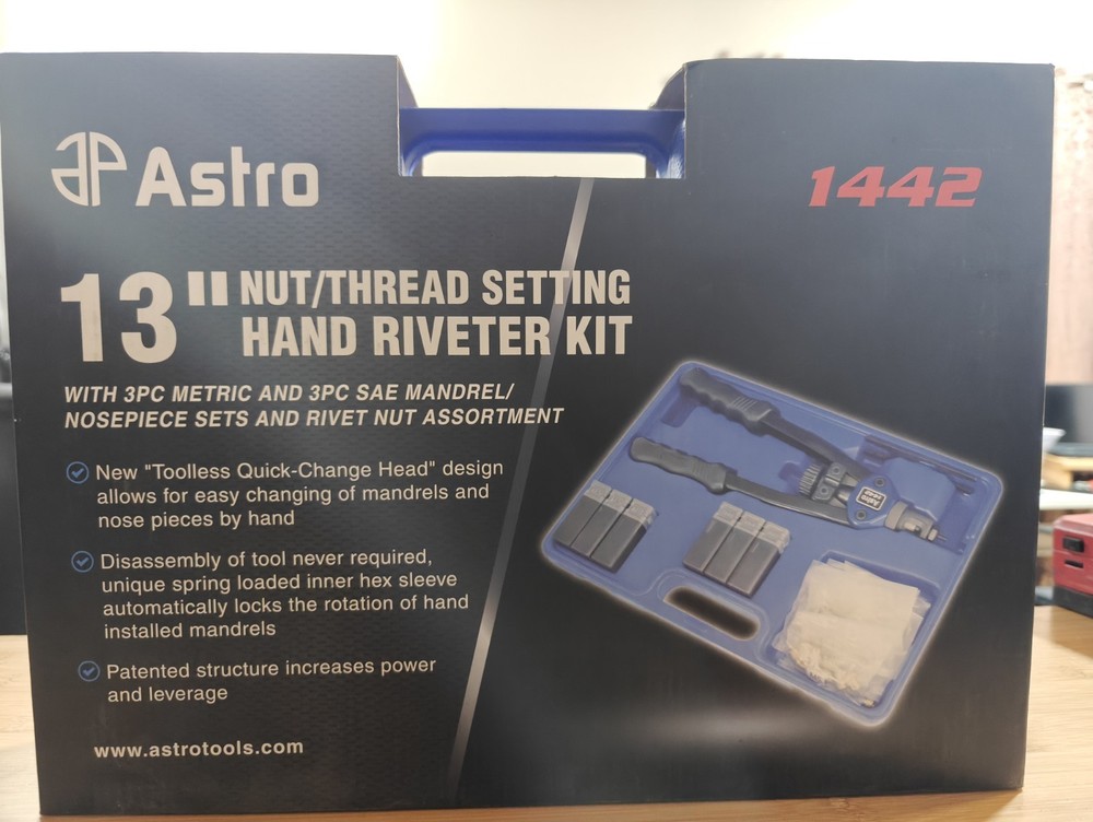 Astro 13" Nut/ Thread Setting Hand Riveter Kit 1442