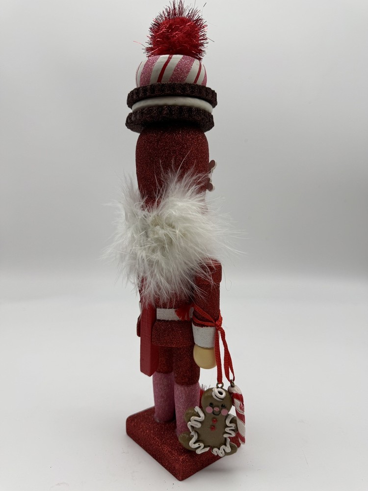 Kurt Adler 12" Red Glitter Gingerbread Nutcracker Cookie Hat