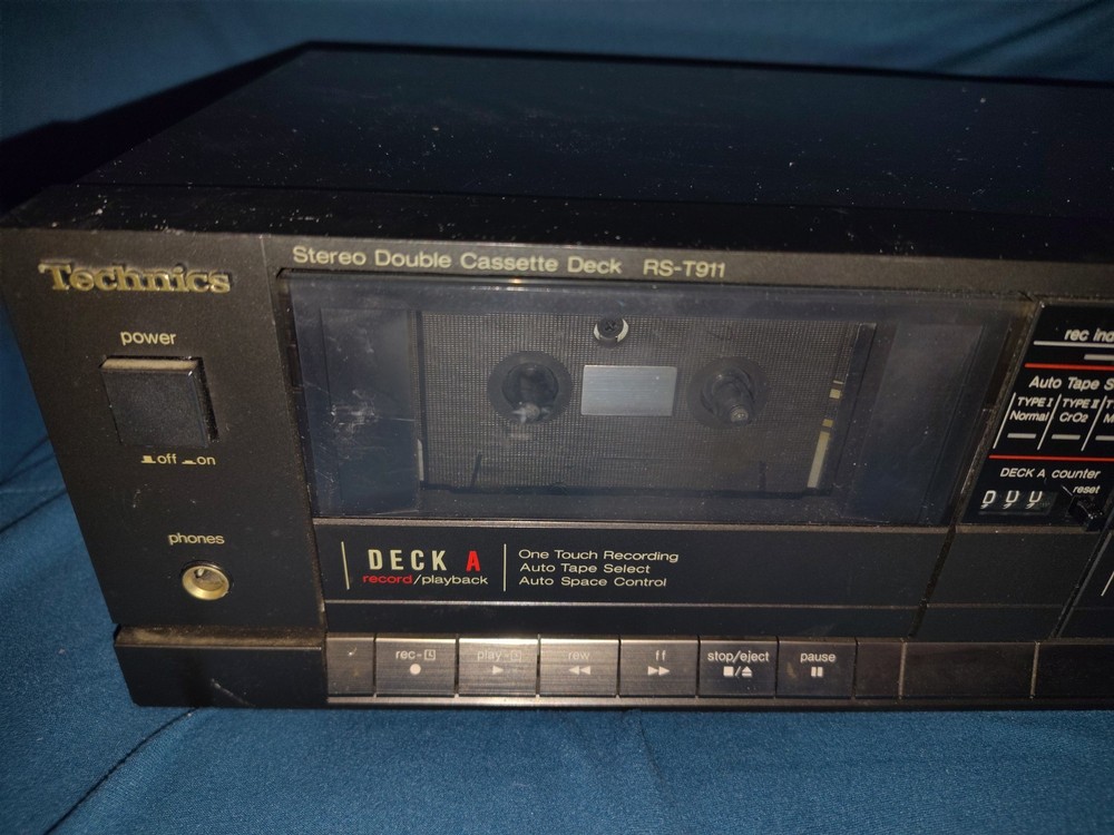 TECHNICS RS-T911 Stereo Double Cassette Deck Recorder Tested Working
