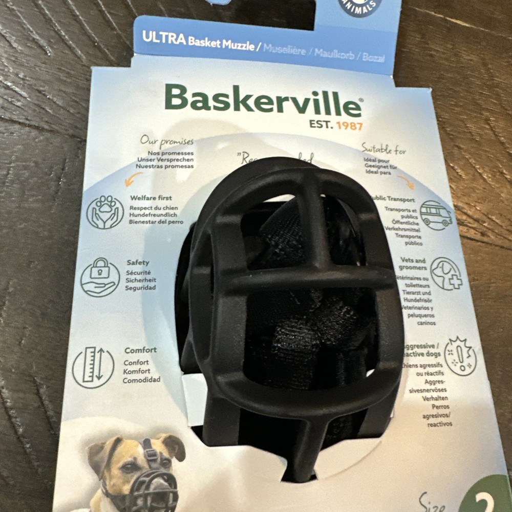 Baskerville Ultra Moldable Muzzle Size 2 Black