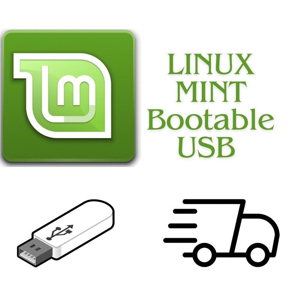 Linux Mint Cinnamon Linux Bootable Live USB LMDE 7 Flash Drive 64Bit