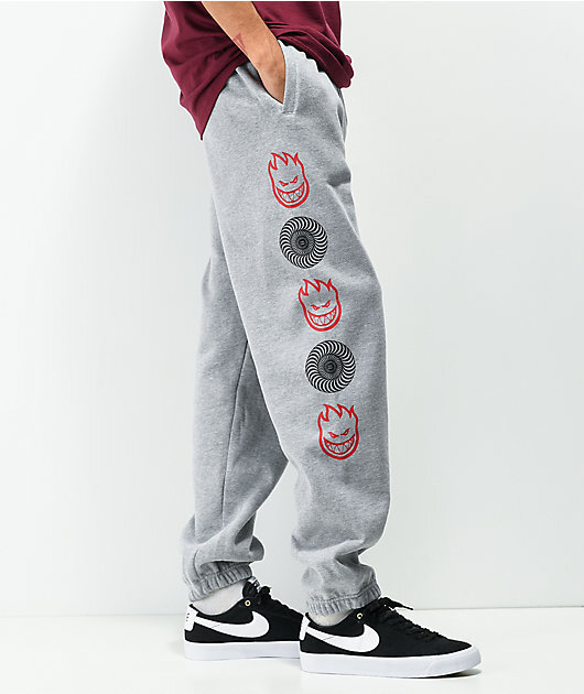 Spitfire Wheels Bighead Swirl Combo Gray Sweatpants