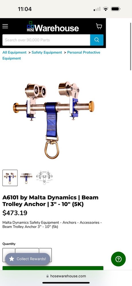 Malta Dynamics Beam Trolley Anchor