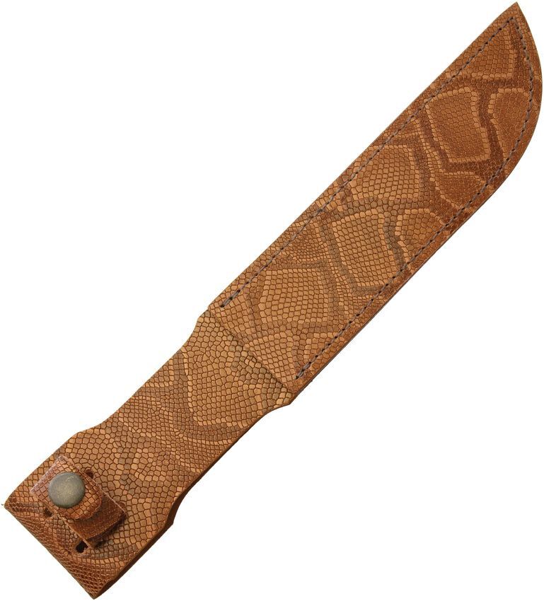 Fixed Blade Knife Sheath Fits up to 7in Long Blade Tan Brown Snake Python Style