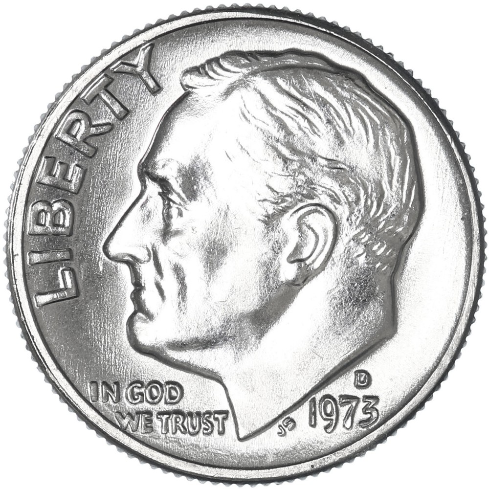 1973 D Roosevelt Dime Gem BU US Coin