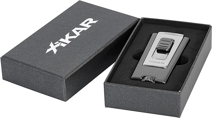 Xikar Trezo Lighter, Inline Triple Jet Flame, Gunmetal