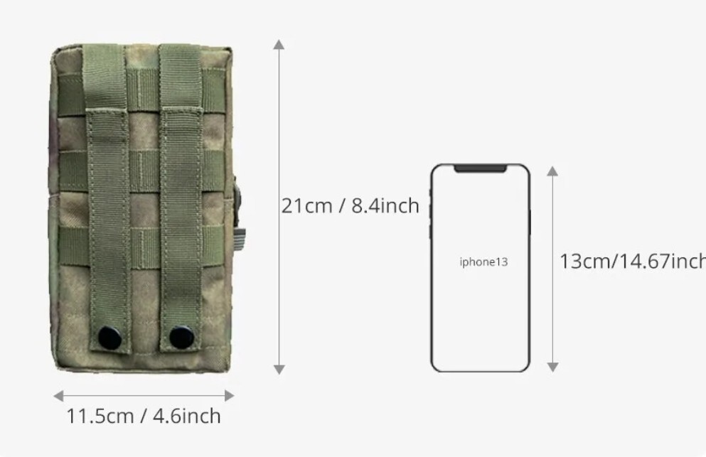 ATACS FG CAMO TACTICAL MOLLE POUCH, EDC MULTI-PURPOSE BAG, ADMIN PACK, IFAK PACK