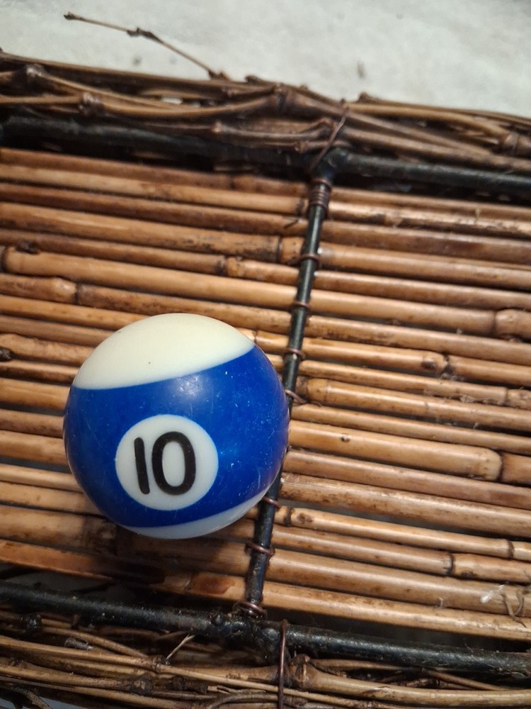 Replacement Mini Billiard Pool Ball - Blue White Stripe #10