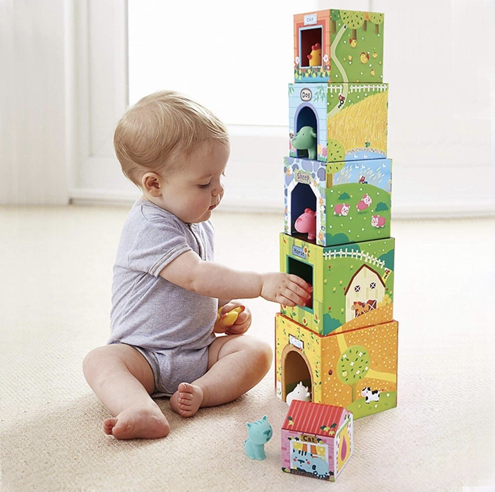 Jar Melo Stacking Cubes Developmental Toys 18 Month