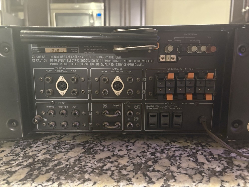 Kenwood KR-9600 Stereo Receiver Tested and Working (BOTH CHANNELS WORK)