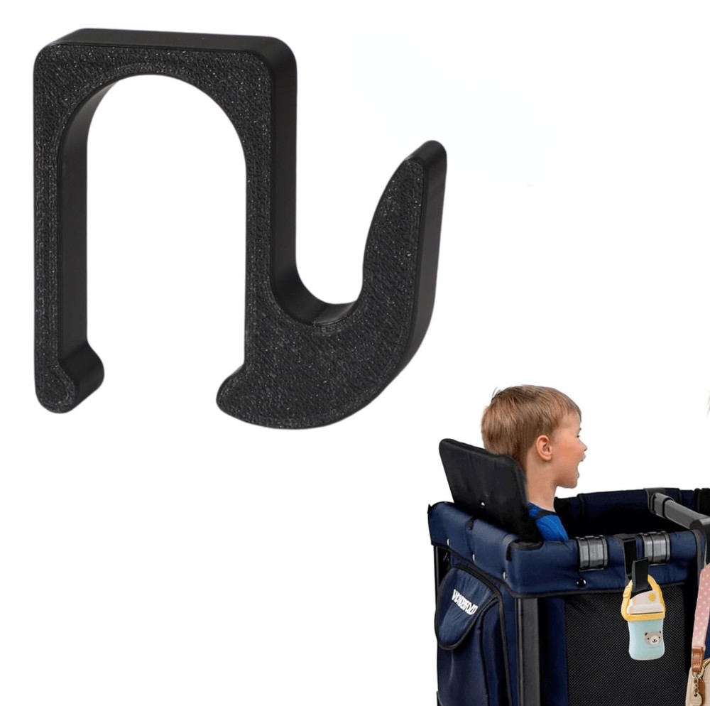 Multipurpose Side Hooks, Stroller Hooks for Bags Wonderfold One size, Black