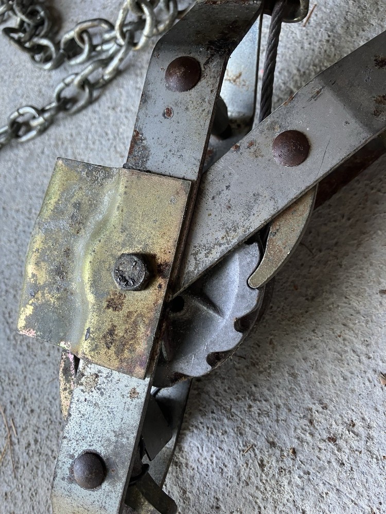 Heavy Duty Hand Cable Puller Come Along Winch Hoist with Hook & Chain