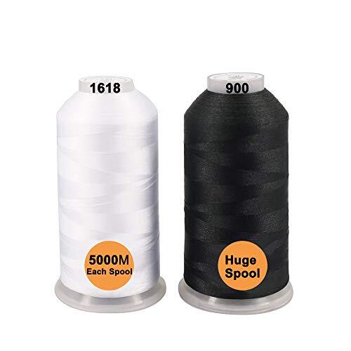 2 Pack Polyester Huge Spools Threads for Embroidery Machines Sewing