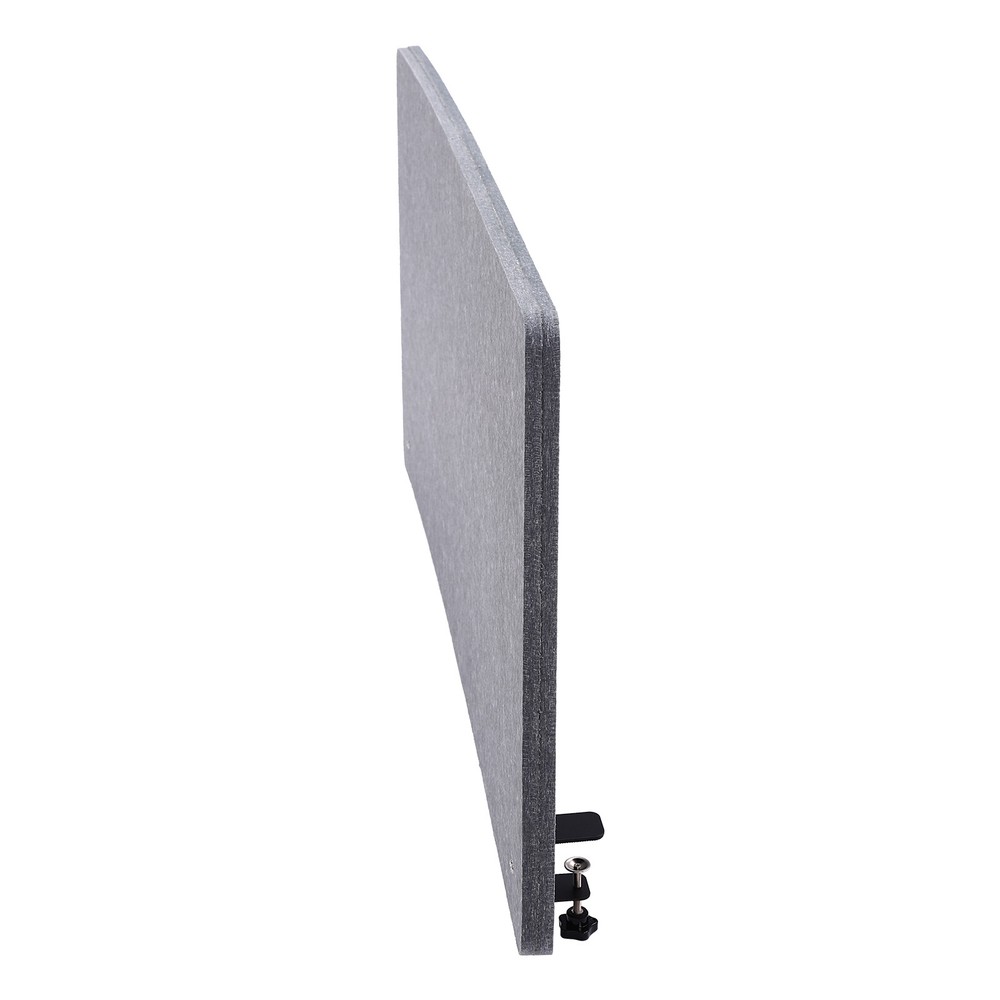 Rectangle Office Partition Grey Desk Divider 59.1*23.8*1in Desktop Privacy Panel