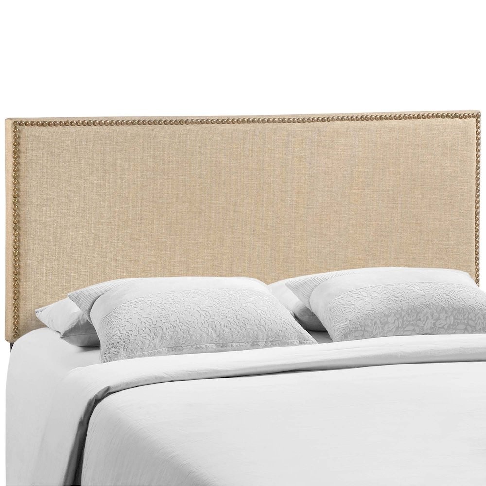 Region Nailhead Upholstered Queen Headboard