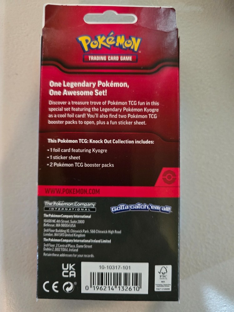 Pokemon Knock Out Collection Kyogre Box