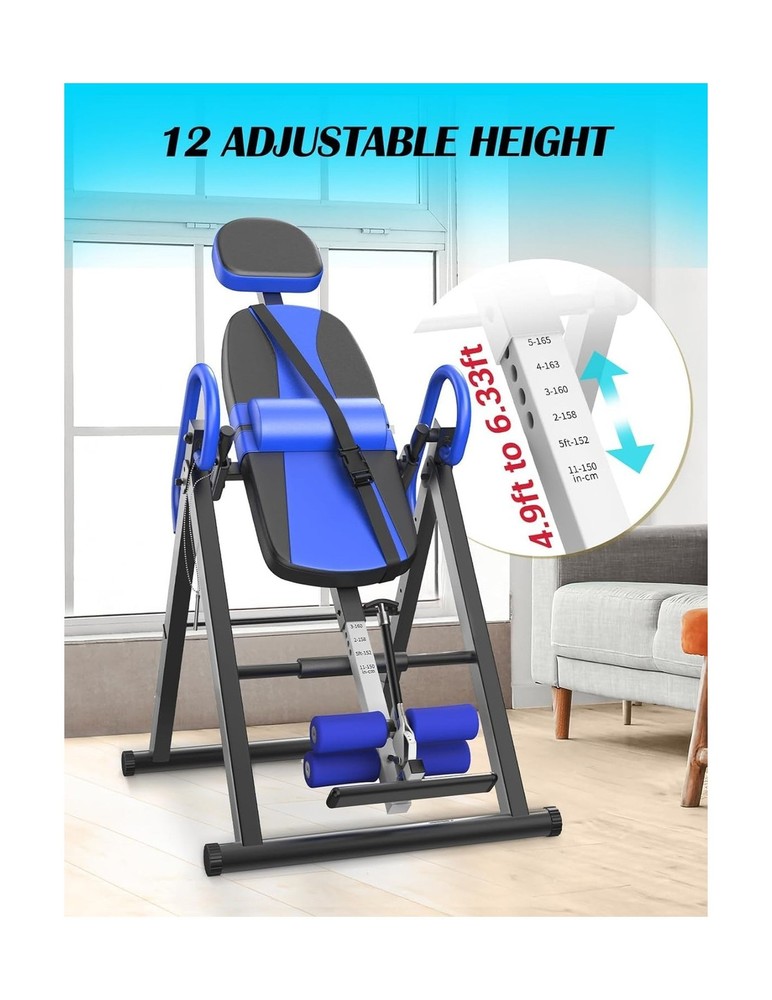 YOLEO Gravity Inversion Table for Back Pain Relief 2026 New Inversion Table w...