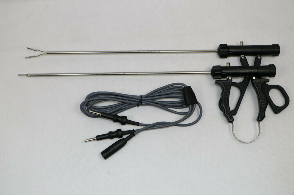 Laparoscopic Bipolar Kleppinger And Plate Type Forceps Cable Instruments 5mm