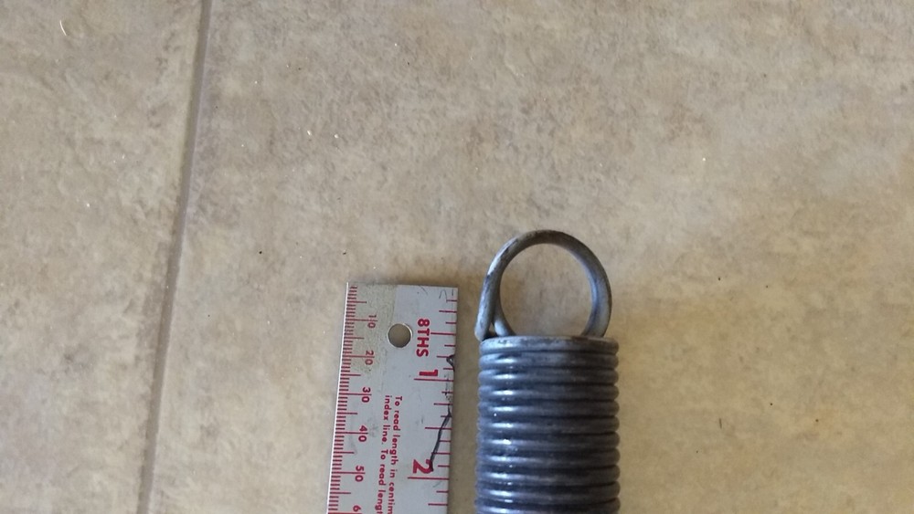 Garage Door Extension Spring Double Loop End, Pair, White, 110# Door