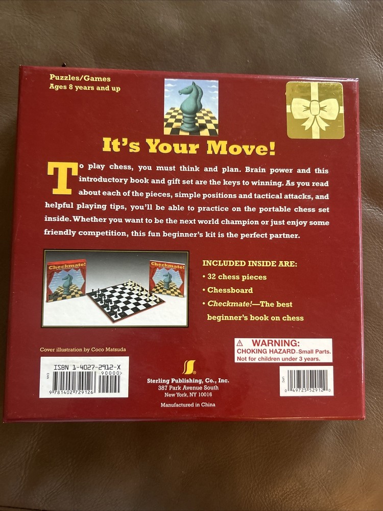 Checkmate! Introduction to CHESS Boardgame Beginner's Book & Chessboard