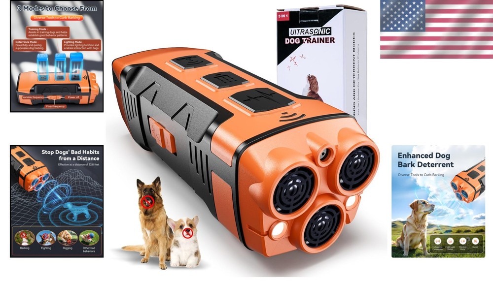Variable Frequency Ultrasonic Dog Bark Deterrent - Efficient Behavior Corrector