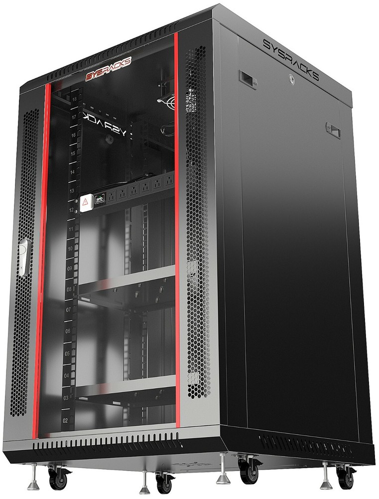 Sysracks 18U 24" Deep Wall Mount IT Network Enclosure Server Rack Cabinet Box