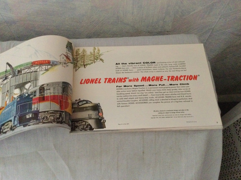 Lionel Trains Postwar Original 1954 Catalog