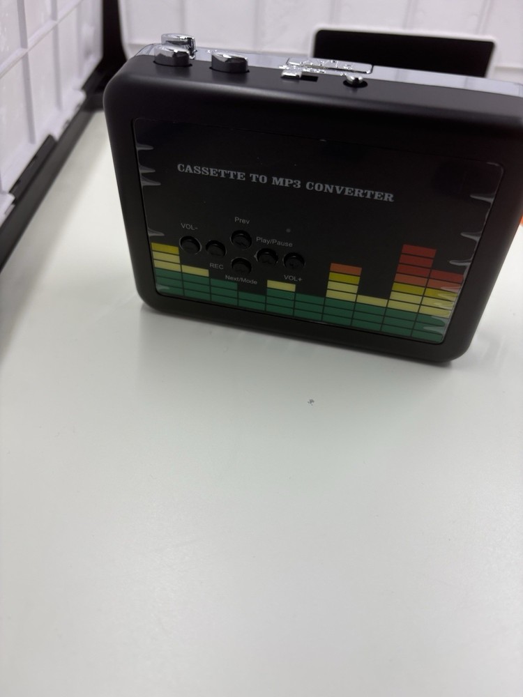 Cassette Player MP3 Conversion USB Disk Support Headphone Jack Black Portable